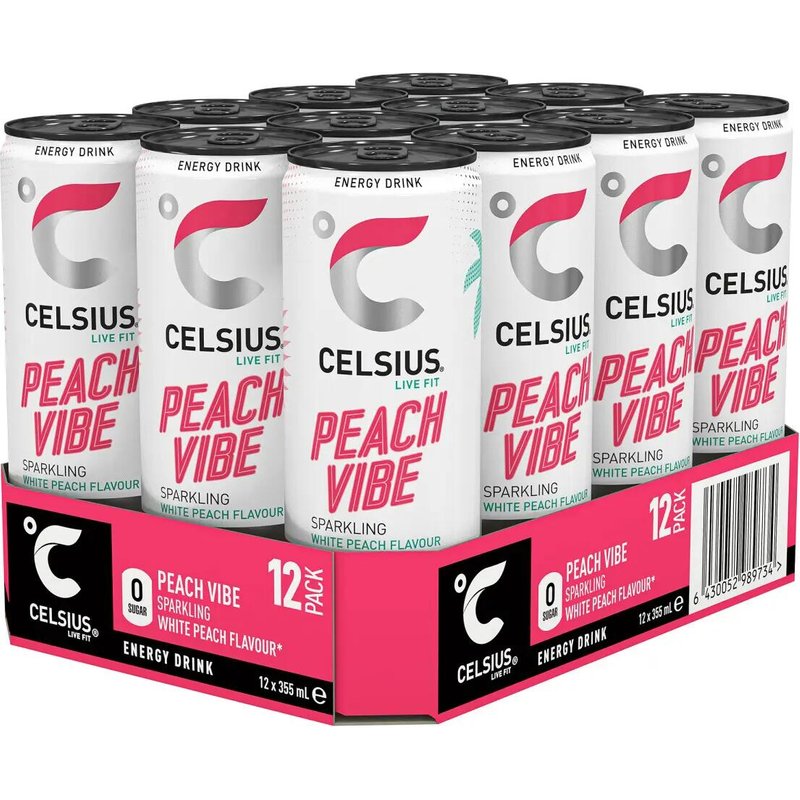 Energiegetränke - Celsius Energy Drink (12x355ml) - Peach Vibe