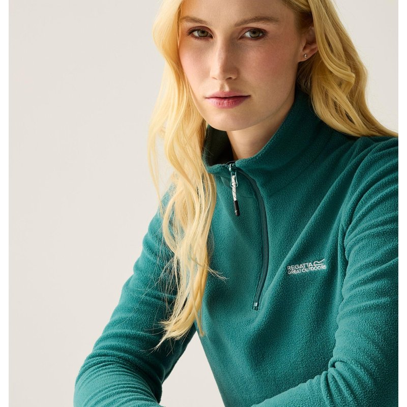 Sweethart Damen-Fleecejacke, leicht, mit halbem Reißverschluss, zum Wandern