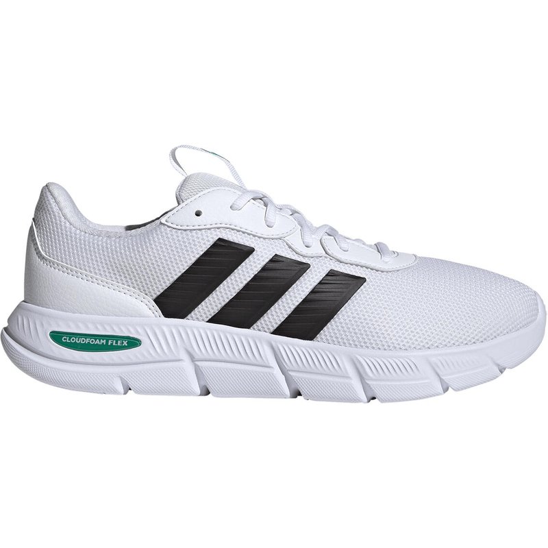 Adidas Cloudfoam Flex Laces Herren Sneaker HQ4852 Cloud White Black Court Green