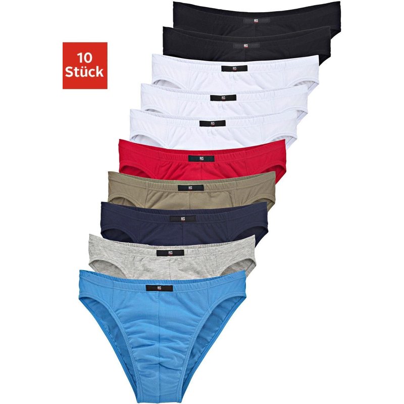 Herren H.I.S Basic Slips (10 Stück) »Cotton made in Africa«