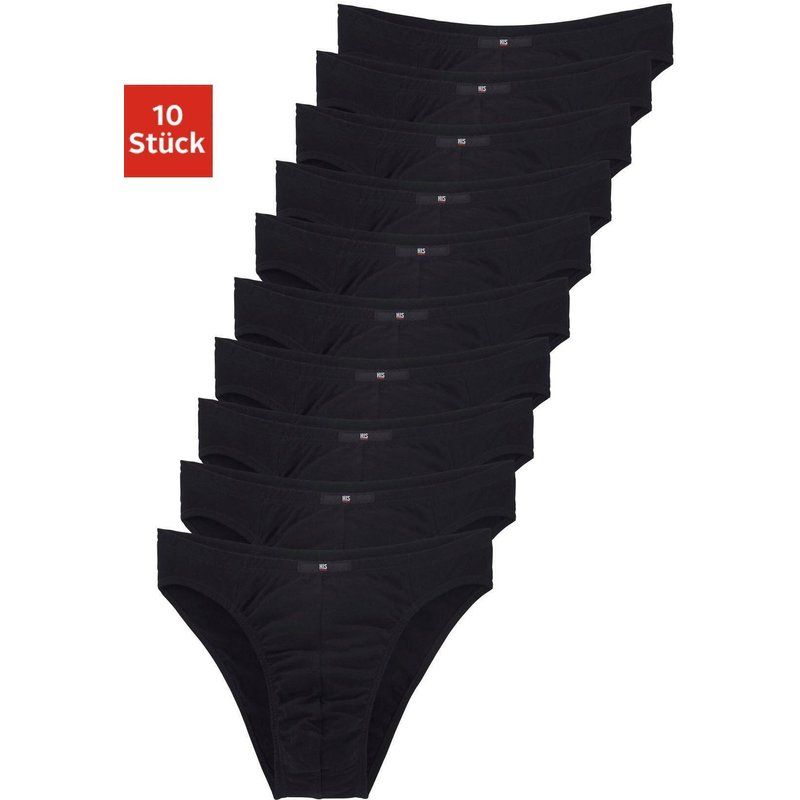 Herren H.I.S Basic Slips (10 Stück) »Cotton made in Africa«