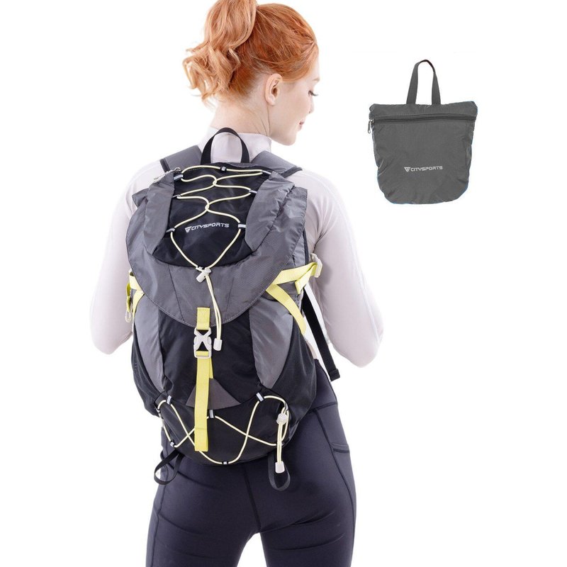 CITYSPORTS 20L Leicht Wandern Rucksack mit Regenhülle, Grau