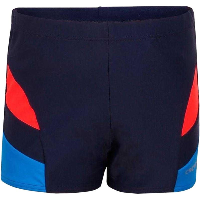 "Lenny" Badeslips (Kinder) für Jungen Dunkles Marineblau/Blau/Orange