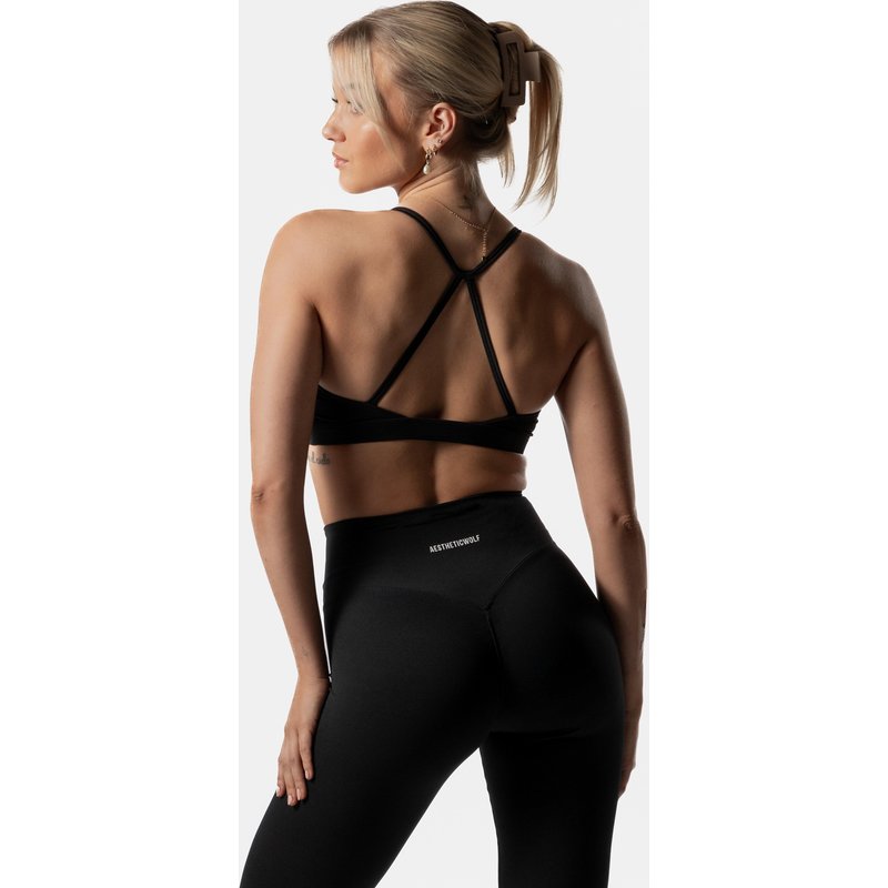 Damen Sport-BH für Fitness und Pilates mit LuxForm-Technologie schwarz