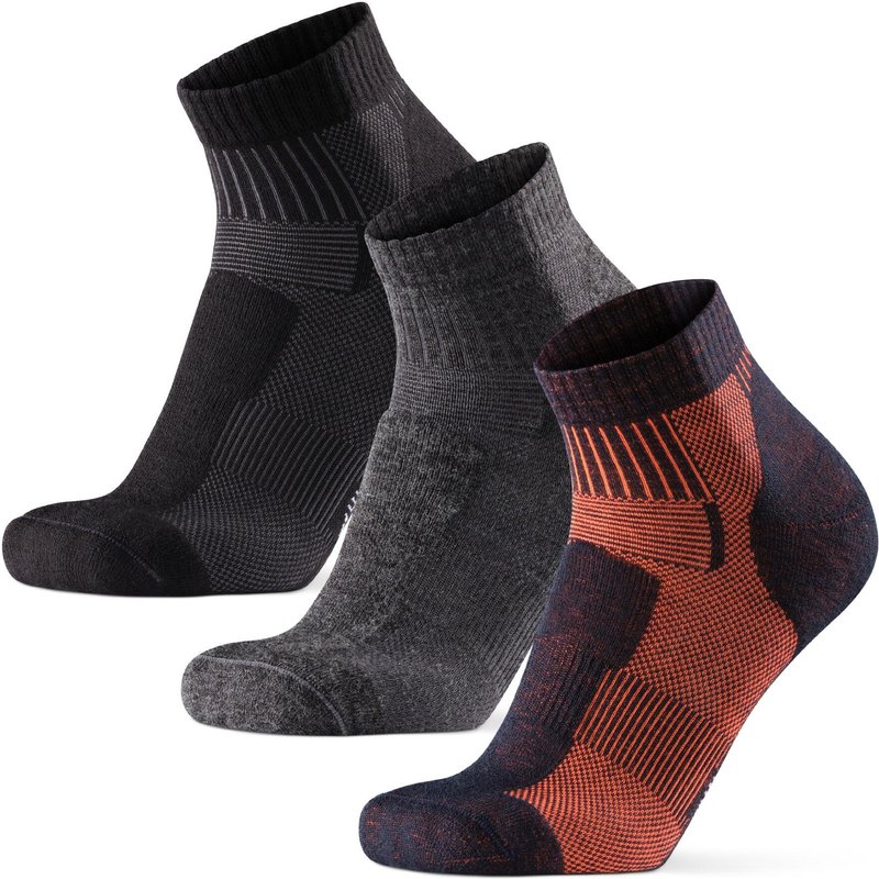 Wandersocken Merinowolle Low Cut leicht 3 Paar