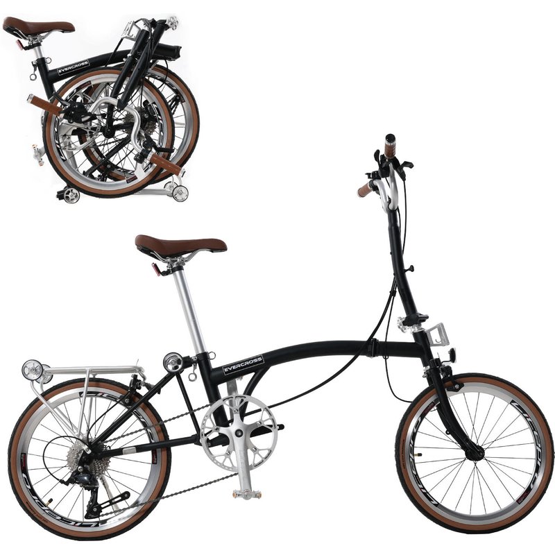 Faltrad EM6 16"- 9-Gang Shimano - Dreifach-Faltmechanismus - Ultrakompakt 13kg