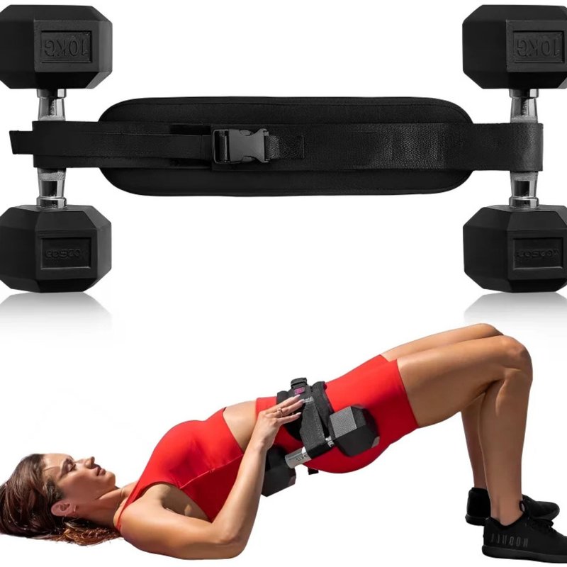 Lastgürtel für Hip Thrust und Glute Bridge mit Hantel oder Kettlebell