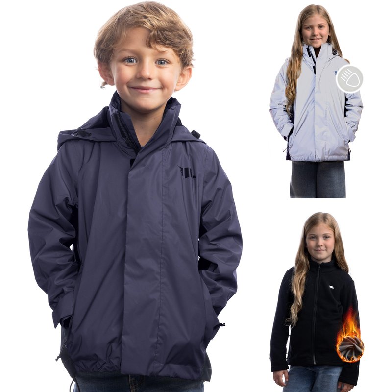 3in1 Smart Jacket - Reflektierende Jacke mit Fleece Zipp-In für Jungen & Mädchen
