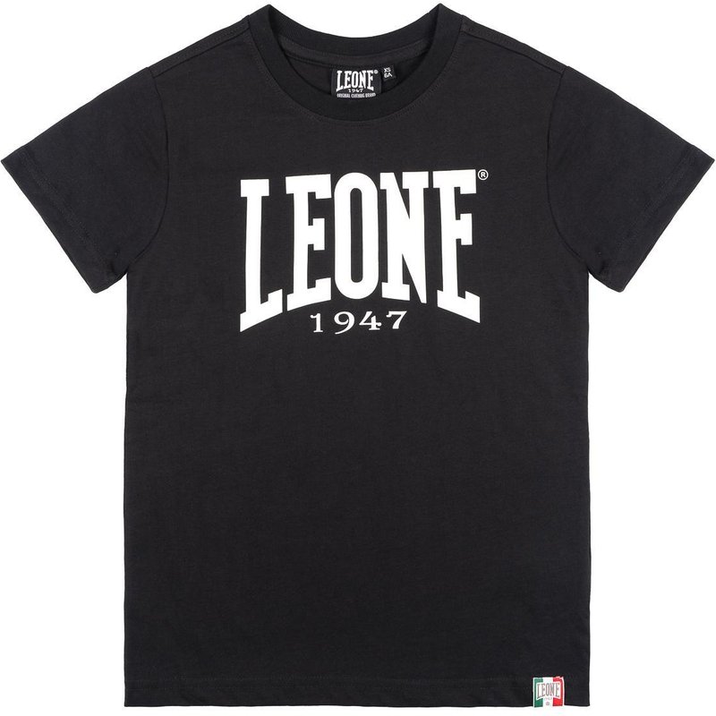 Leone 1947 Basic Kurzarm-T-Shirt mit großem Logo für Kinder