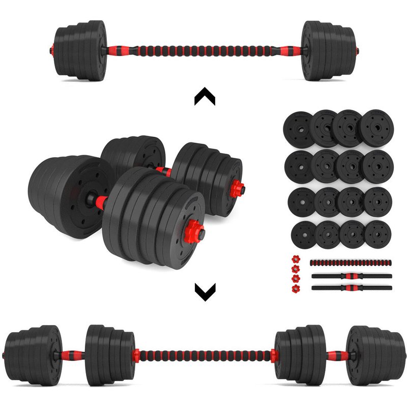 Verstellbares Hantel- und Kurzhantel-Set - 30 kg
