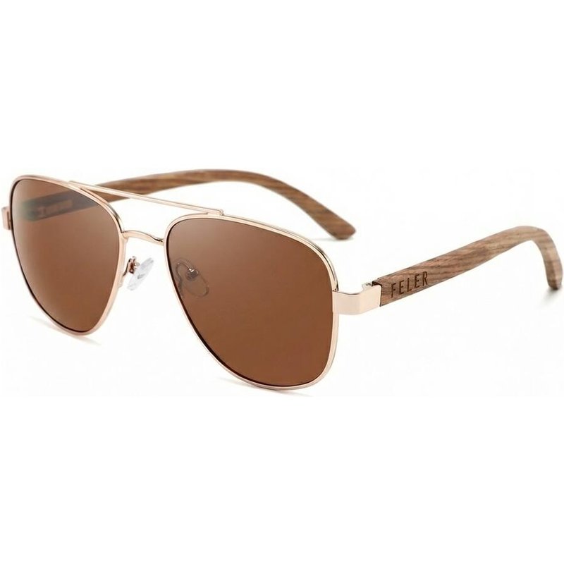 Sonnenbrille aus Holz Feler 2717-2 Unisex, Größe 52 mm