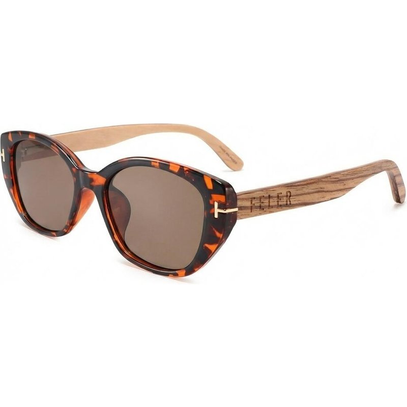 Sonnenbrille Feler 1612-7 Polarisiert aus Holz Unisex 54 mm