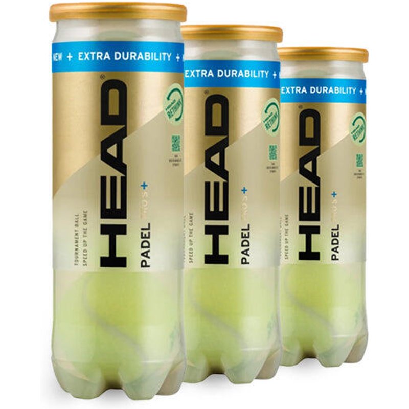 HEAD Padel Pro S+ — 3 Dosen x 3 Bälle (9 Stück)