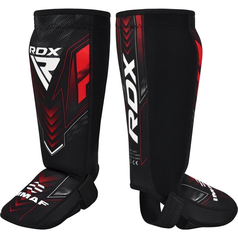 Schienbein-Schoner Neopren RDX IMMAF – Rot/Schwarz – M