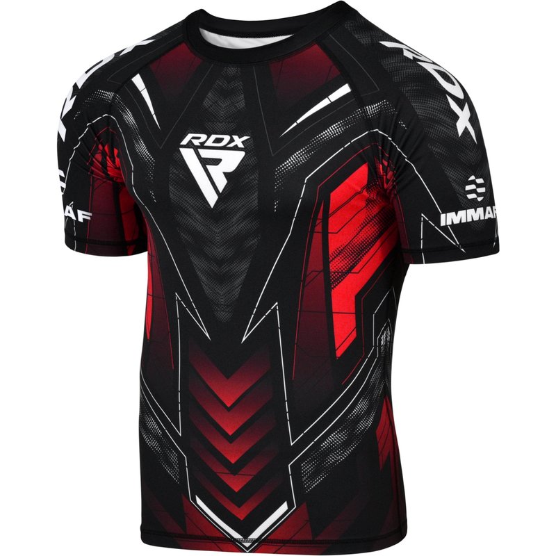KOMPRESSIONS-SHIRT MIT HALBLANGEN ÄRMELN IMMAF-1-RED-L