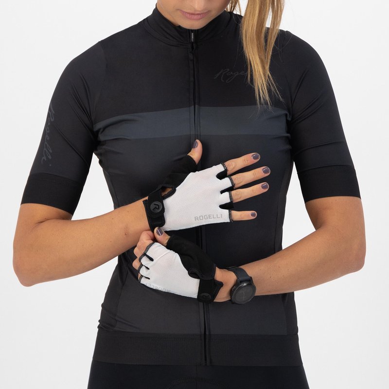 Fahrradhandschuhe Kurzfinger Sommer Core Damen Weiß