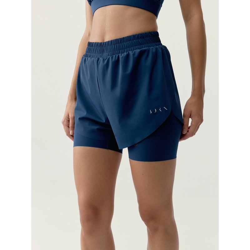 Sportshorts Damen Bikila – 2-in-1 mit Innenshorts, ultraleichtes Gewebe