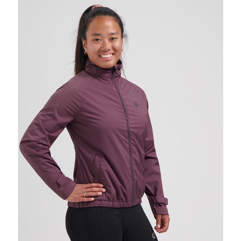 Damen Laufjacke Essential Aubergine
