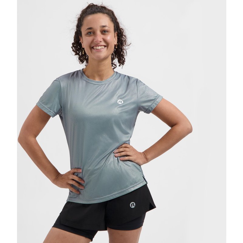 Damen-Sportshirt mit kurzen Ärmeln und Bewegungseffekt