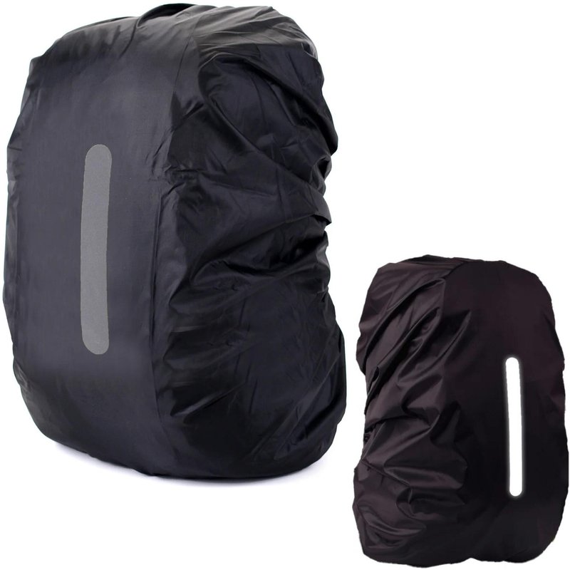 Wasserdichte reflektierende Rucksack-Regenhülle 15-25L schwarz