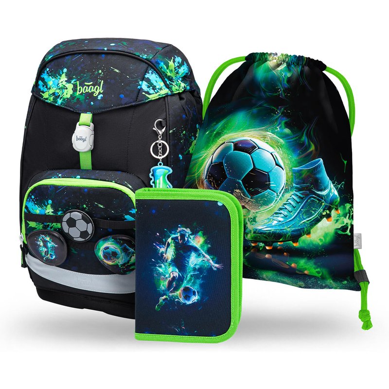 Airy Plus Fußball Schulrucksack-Set 3tlg.