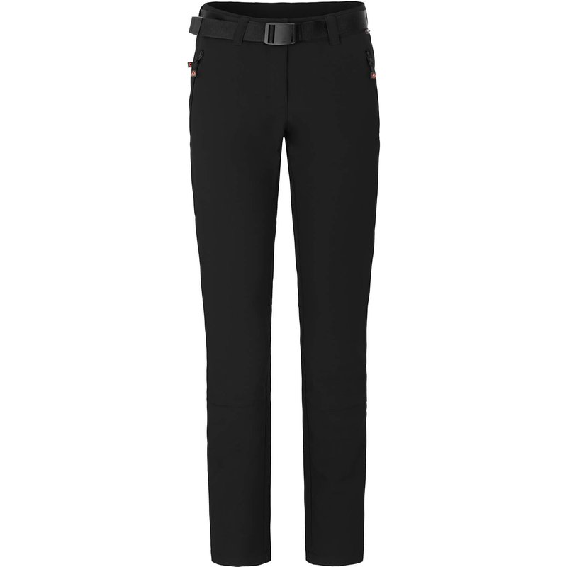 Damen Winter Softshellhose warm, Innenfleece, recycelt Schwarz