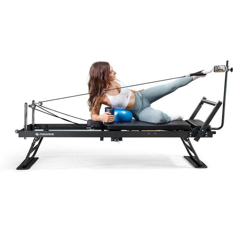 Pilates Reformer Pro – Klappbar – Schwarz