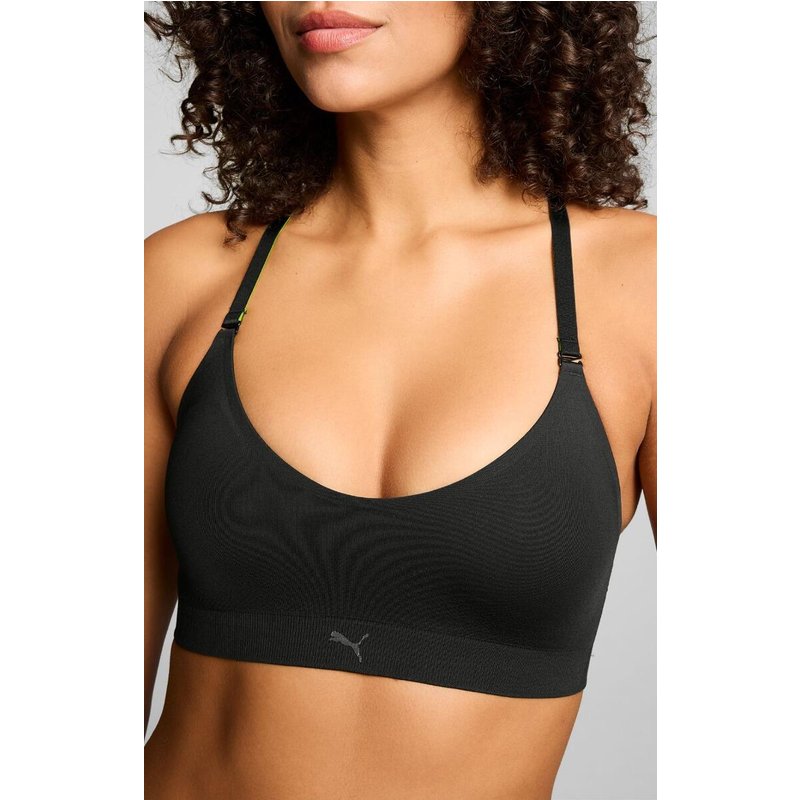 Puma Sport Triangel Top Damen 3D Knit schwarz