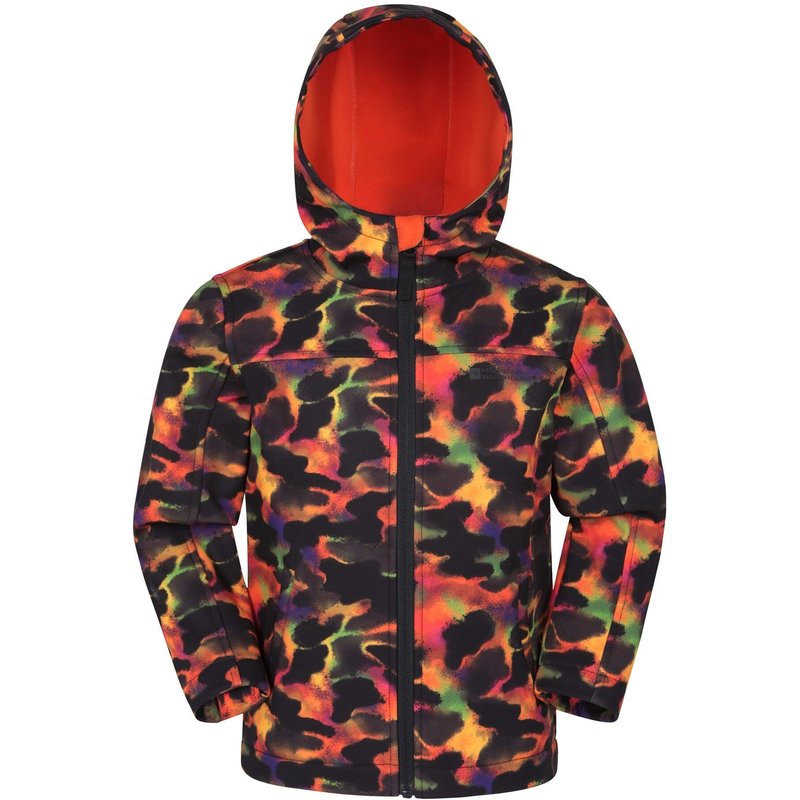 Kinder Wandern Softshelljacke Gemustert Wasserabweisend Warmfutter - Exodus II