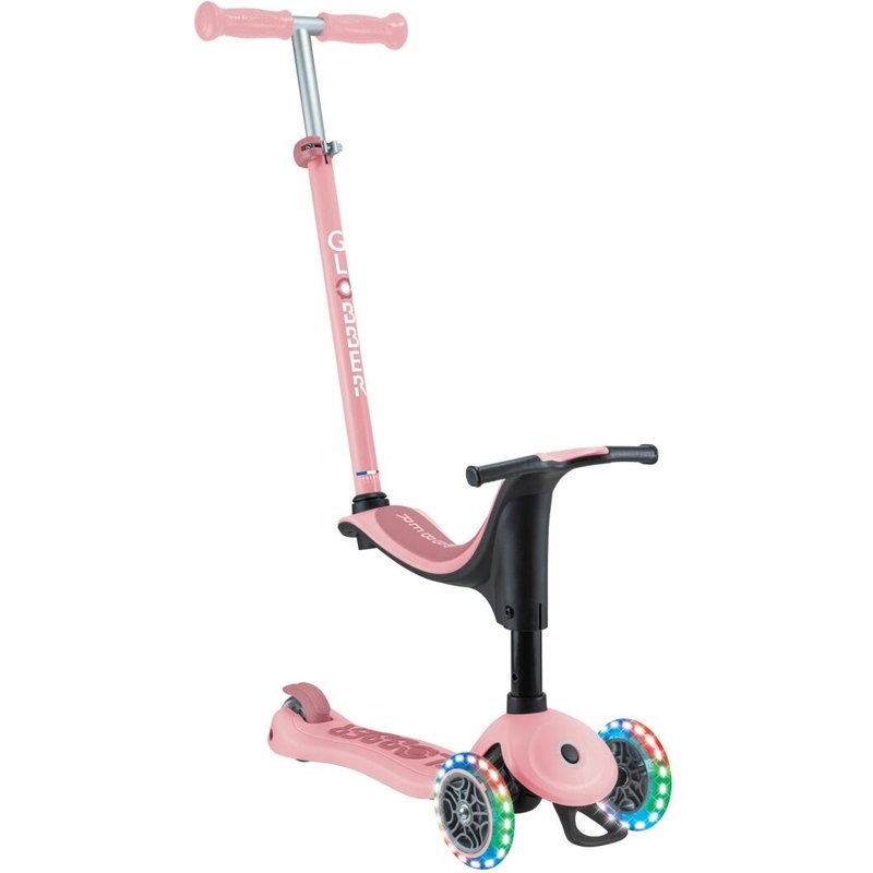 GLOBBER GO-UP SPORTY LIGHTS pastellrosa, mit Leuchtrollen
