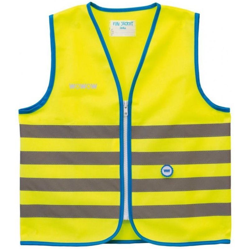 Wowow Sicherheitsweste Fun Jacket für Kinder gelb mit Refl Streifen L
