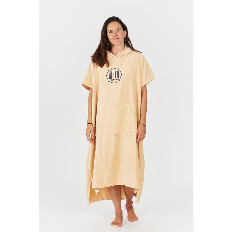 Surf-Poncho für Erwachsene - Logo - Orange