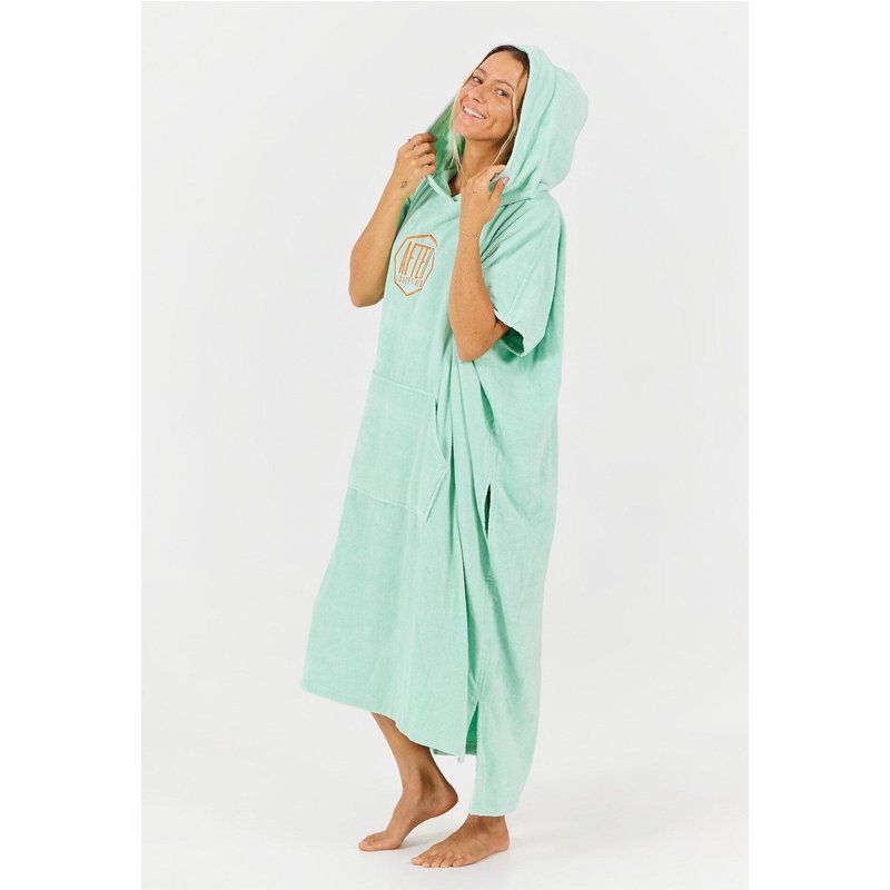 Surf Poncho für Erwachsene - Logo - Grün
