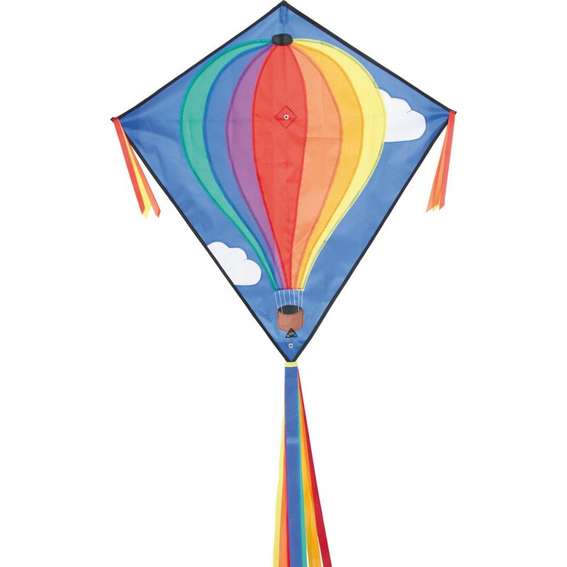 Eddy Hot Air Balloon - Kinderdrachen, ab 5 Jahren,68x68cm, flugfertig mit Schnur