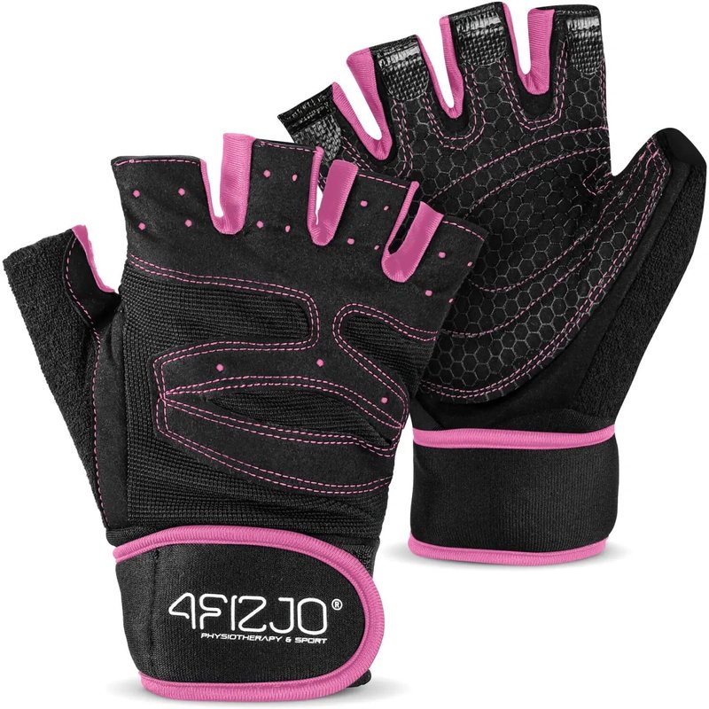 Fitnesshandschuhe Damen Rosa Trainingshandschuhe Gym Sporthandschuhe 4FIZJO