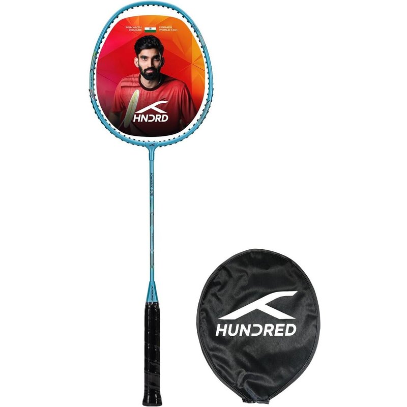 Hundred Badmintonschläger – Powertek 200 Hellblau