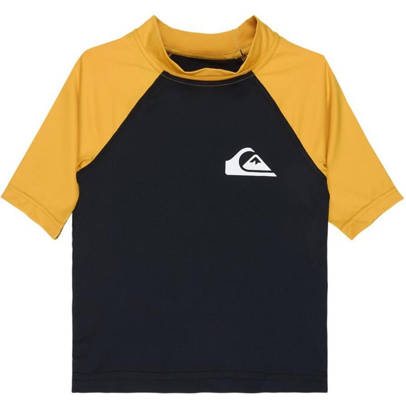 Kurzärmliger Rashguard mit UPF 50 EVERYDAY UPF50 Schwarz Junge