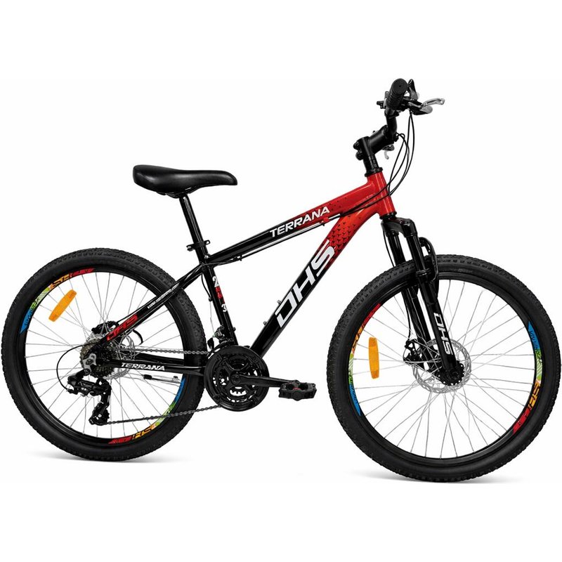 Kids Bike DHS Terrana 2423 – 24 Zoll, Modell 2026, Rot-Schwarz