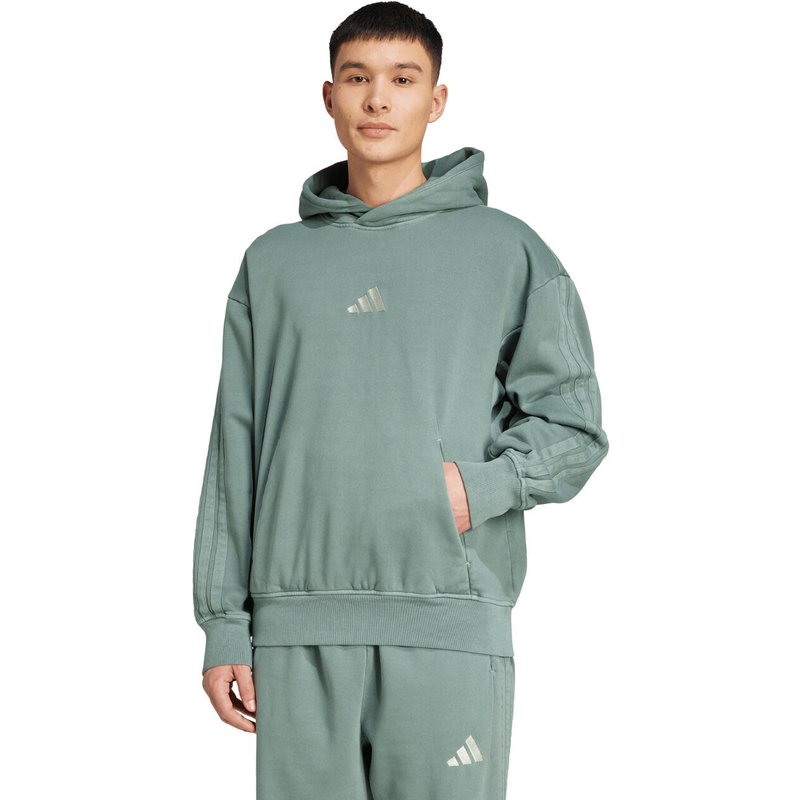ADIDAS Kapuzenpullover Herren Baumwolle Grün, Regular Fit