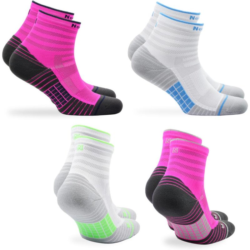 4er Techn. Laufsocken, Anti-Blasen, Zonendämpfung, Atmungsaktiv, Antibakteriell