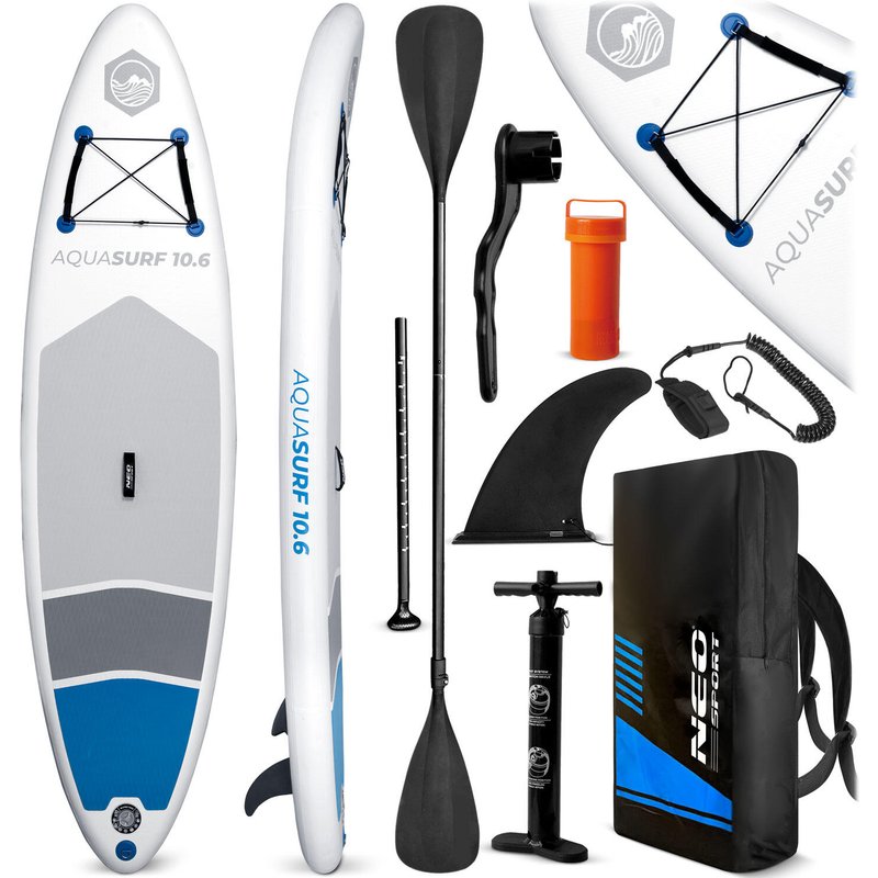 NEO-SPORT Aufblasbar Stand Up Paddle Board SUP Board KommplettSet 320 cm