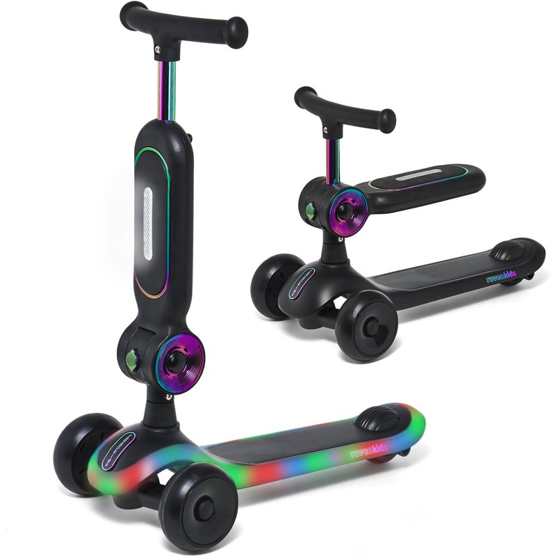 Lumiloo 2-in-1-Laufrad und Scooter für Kinder mit leuchtender LED-Trittfläche