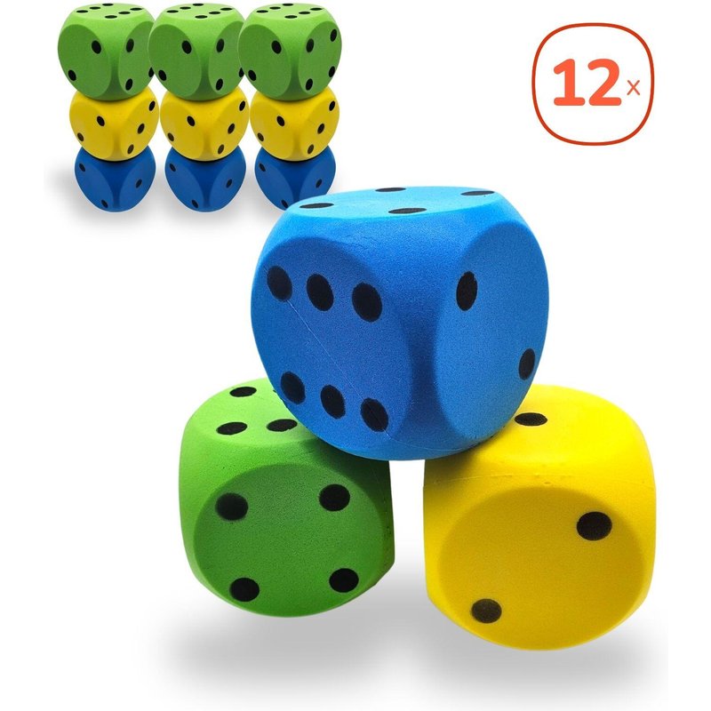 12 Schaumstoffwürfel für Kinder im bunten Set Ø 20 cm, indoor & outdoor