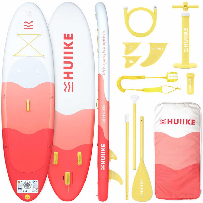 Stand Up Paddling Board Aufblasbar 10’ Inklusive Zubehör, bis 130 kg, Rot