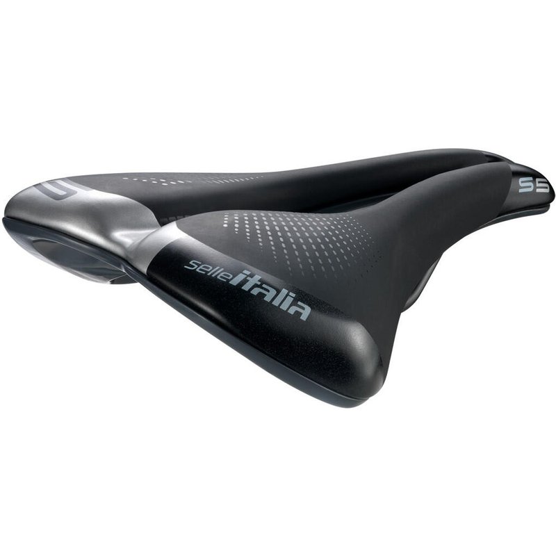MAX S 5 Superflow FeC Sattel aus Aluminium, schwarz