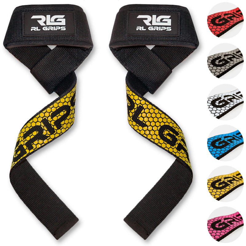 Zughilfen Gym Gewichtheben Krafttraining RL GRIPS Gelb mit rutschfestem Grip