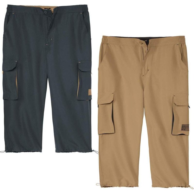 2er-Pack 3/4-Cargo-Hosen aus Microfaser