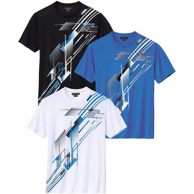 3er-Pack bedruckte T-Shirts Summer Sport