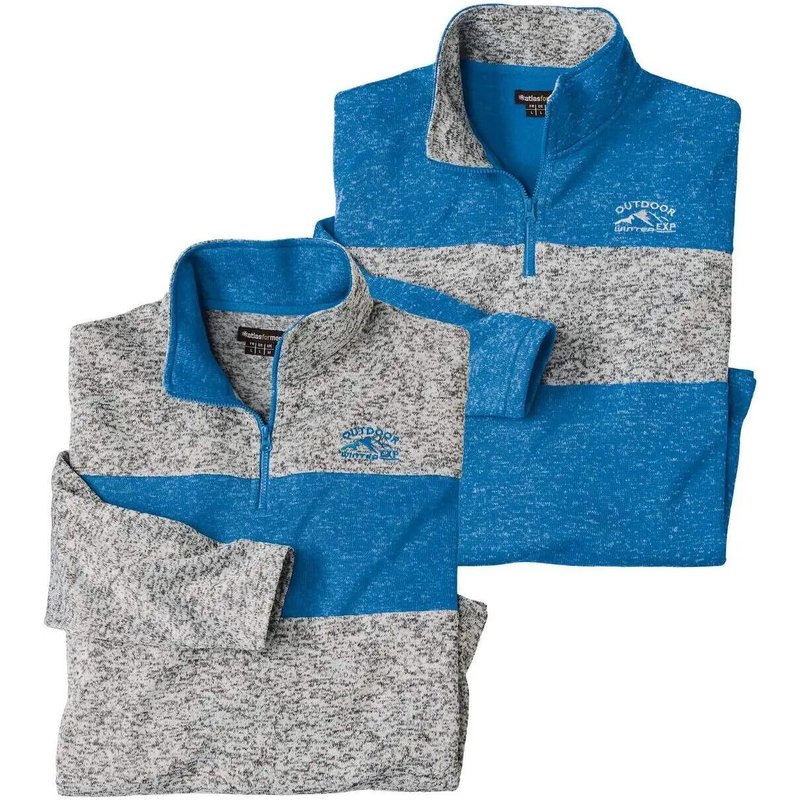 2er-Pack Molton-Sweatshirts Outdoor Winter