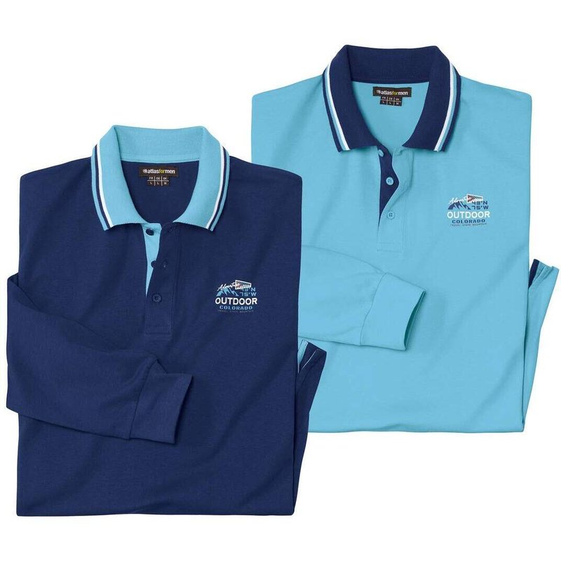 2er-Pack Poloshirts Outdoor